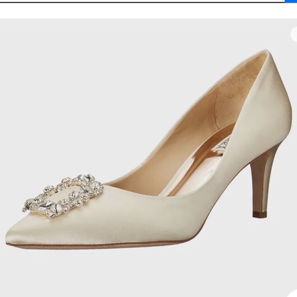 Badgley Mischka Women's Carrie Pump - Champagne size 6.5 - Picture 1 of 14
